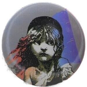Vintage 1986 Les Miserables Musical 2.25" Pinback Button Cosette